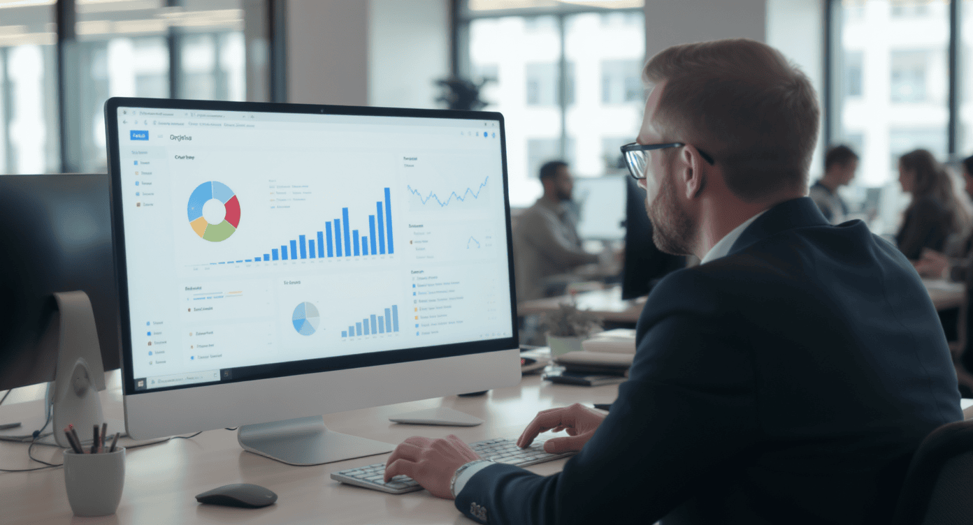 Profissional avaliando indicadores de RH por meio de dashboards de People Analytics para apoiar decisões estratégicas